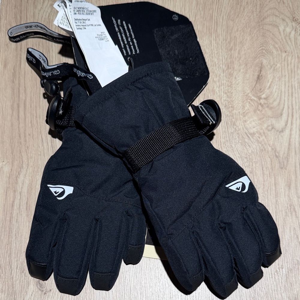 Quiksilver Black Winter Ski Gloves